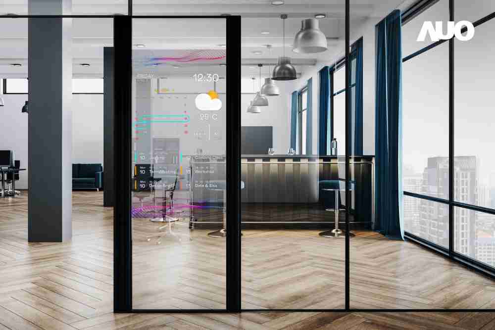 60吋Micro LED透明窗屏显示器，，，，可依需求调整并延伸应用于不同场域，，包括汽车侧窗或家庭玄关、、智慧橱窗、、、商业展示等面向，，，，提供丰富的信息娱乐内容